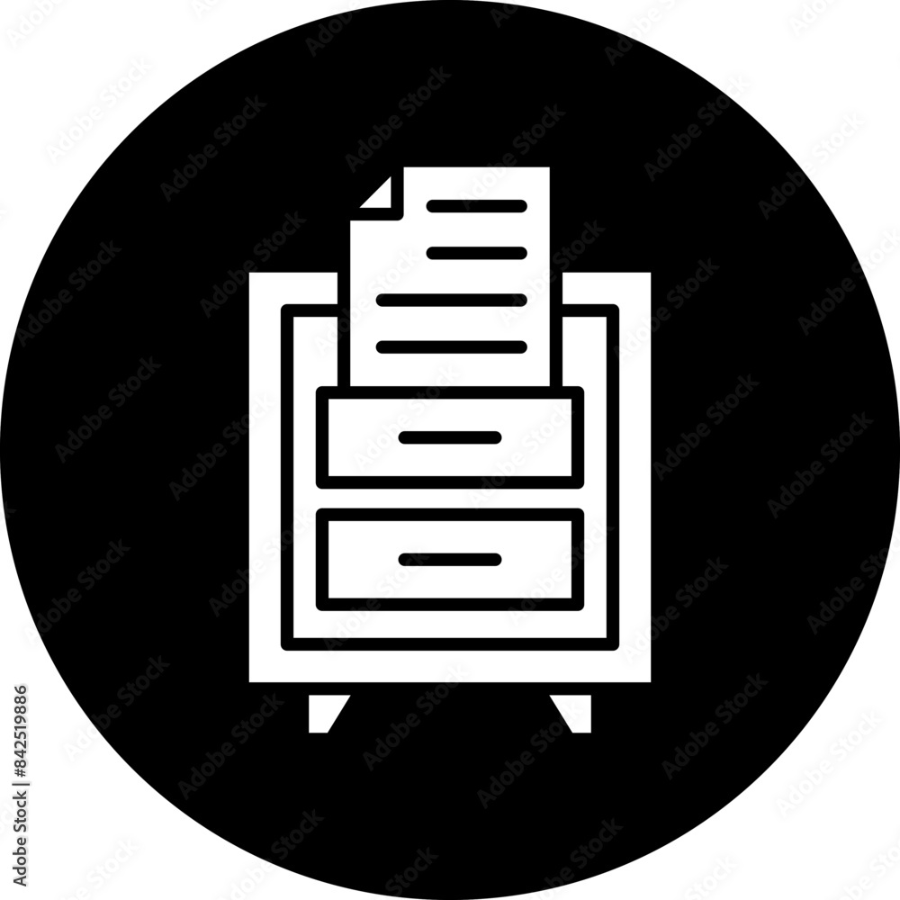 Poster vector design file drawer icon style