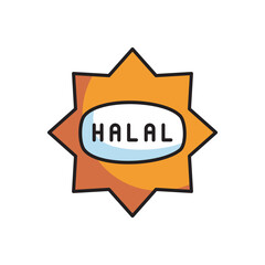 Helal icon design with white background stock illustration
