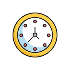 Clock icon design with white background stock illustration