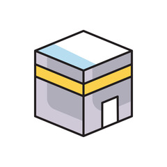 Kabba icon design with white background stock illustration