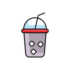 Drink icon design with white background stock illustration
