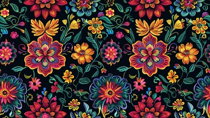 colorful hispanic heritage pattern background