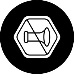 Vector Design No Horn Icon Style