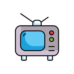 Tv icon design with white background stock illustration