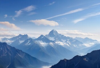 a view of a mountain range from a plane