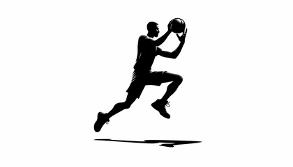 Obraz premium Shadow of a basketball player