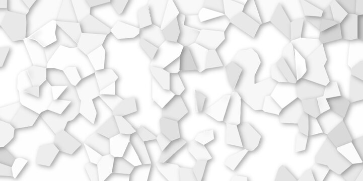 Abstract white and gray quartz broken stained-glass background with line. geometric modern technology concept bright triangle background. colorful low poly crystal mosaic background pattern design.
