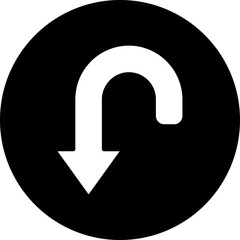 Vector Design Curved Down Icon Style