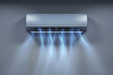 Air conditioner with visualized airflow movement