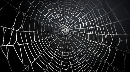 Obraz premium spider web with dew drops