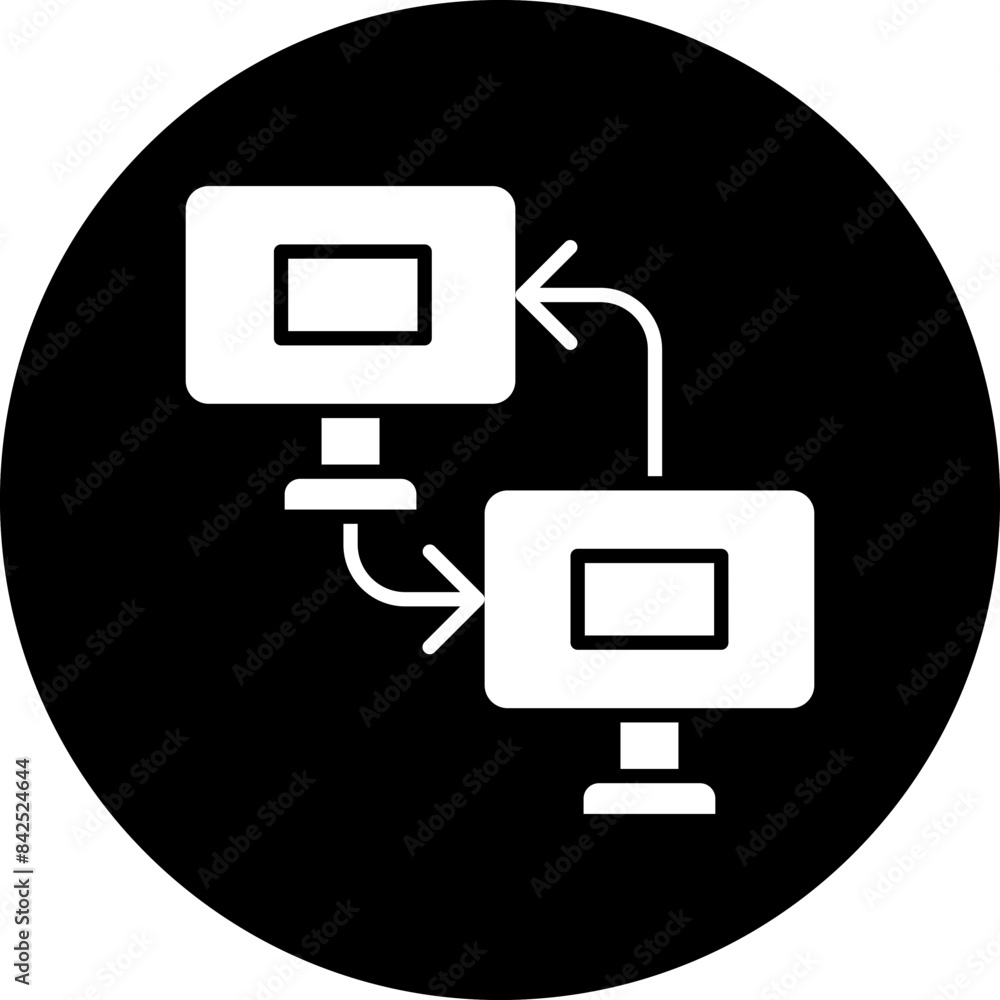 Poster vector design data transfer icon style