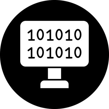 Vector Design Binary Code Icon Style