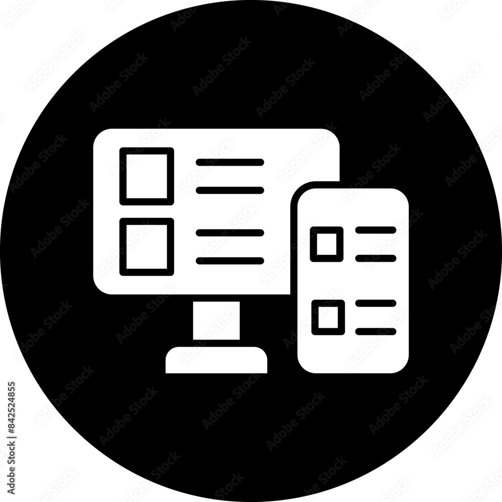 Poster vector design responsive design icon style