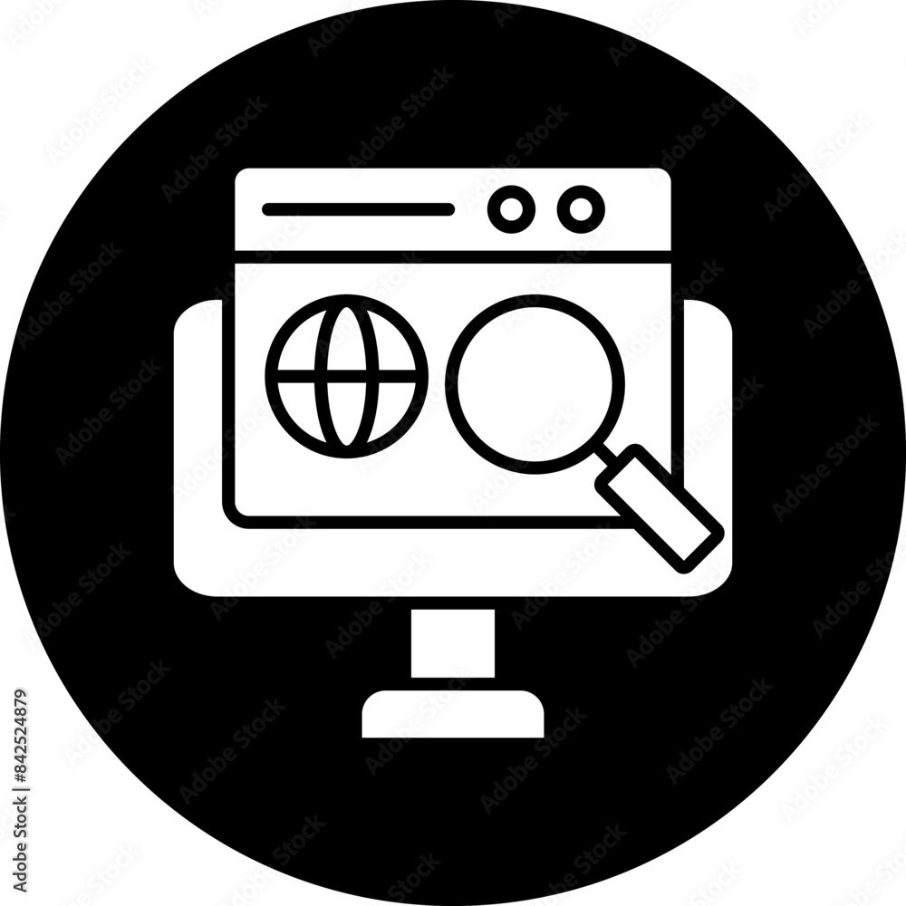 Poster vector design global search icon style