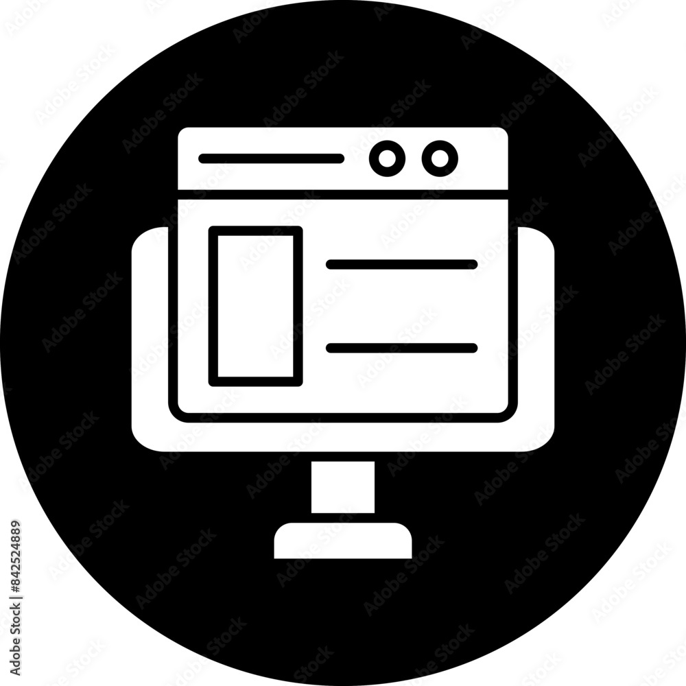 Poster vector design website icon style
