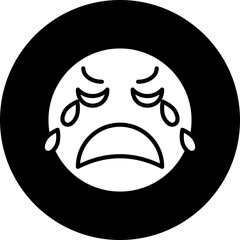 Vector Design Crying Icon Style