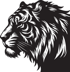 Have you ever wanted to add a touch of fierceness to your designs?

Look no further than our stunning Tiger Head Silhouette Vector Art Illustration! This versatile design features a bold and
