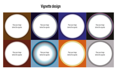 Design of vignettes to place images behind