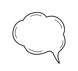 Speech bubbles doodle icon. Vector illustration for conceptual design.