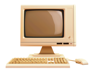 a computer with a mouse and keyboard