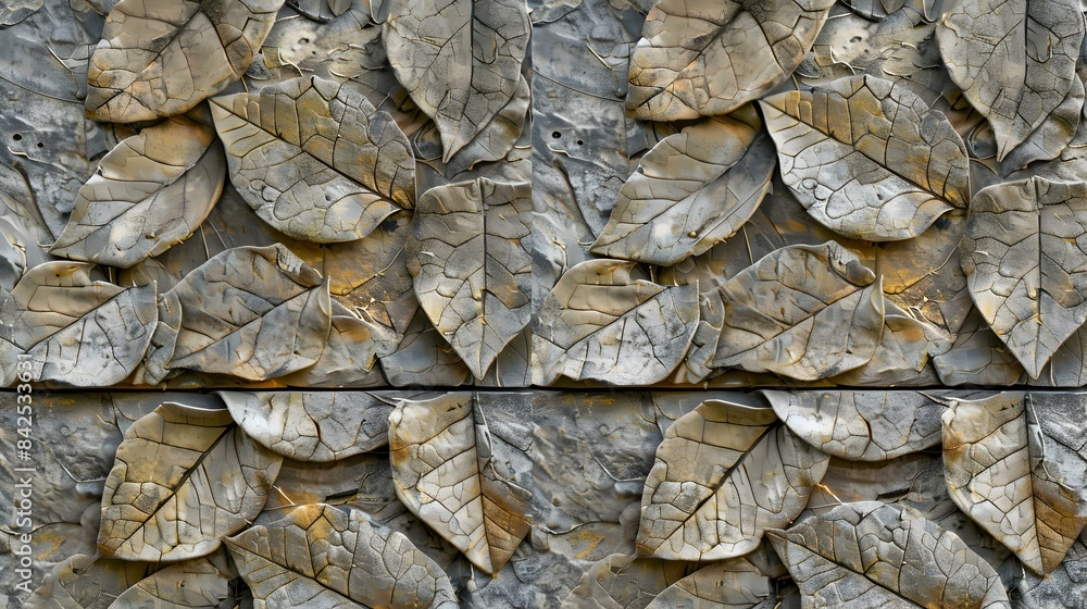 Wall mural Background with fine grained leaf patterns texture