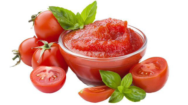 a bowl of tomato sauce and tomatoes