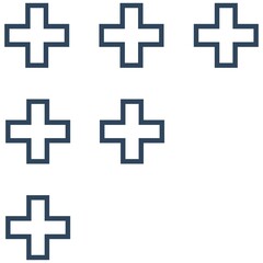 Obraz premium Memphis Cross Plus.Crosses - pluses diagonally distributed simple minimalist decorative geometrical vector pattern.Seamless pattern with cross or plus shape on filtered yellow background in modern dot