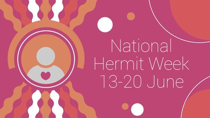 National Hermit Week web banner design illustration 