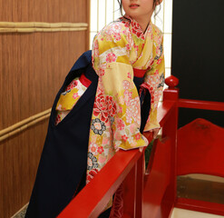 着物を着た可愛い女の子