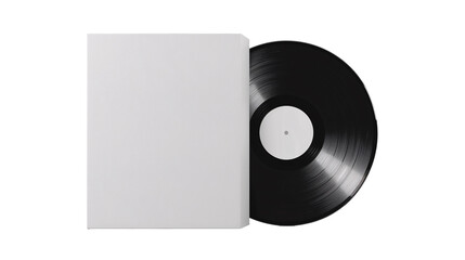 a black record in a white box