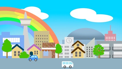 発展した都市の風景