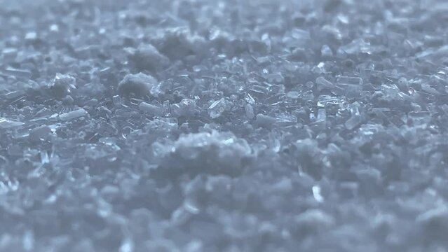 salt crystals. Epsom salt. Epsom salt for pregnant women. Slow motion video. High quality video in 4K format.