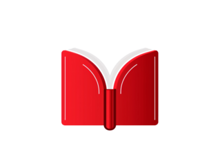 a red book with white pages