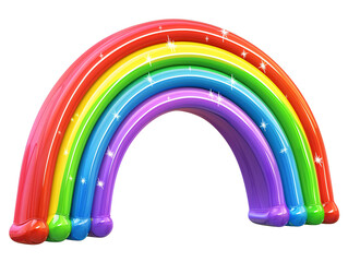 Fototapeta premium a rainbow shaped balloon with sparkles