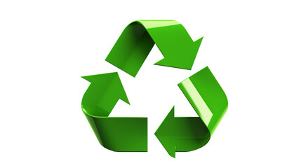 a green recycle symbol