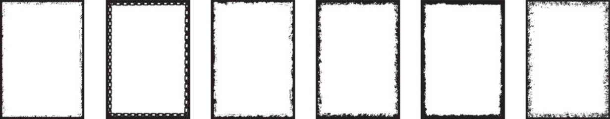 Set of dotted abstract frame. Distressed overlay texture isolated on white background A [Converted]