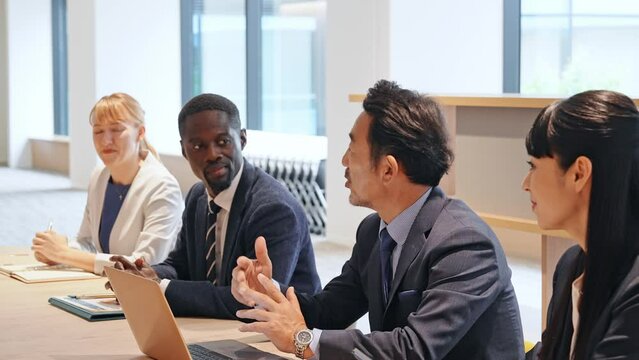 A group of multinational business people having a meeting