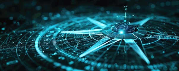 blue compas background