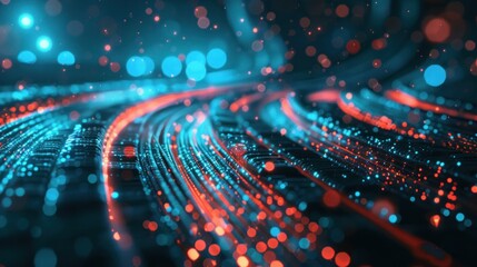 High-Speed Internet: A visual representation of high-speed internet cables and fiber optics connecting globally