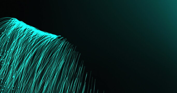 Image of light trails over black background