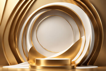 Obraz premium luxury beauty product display and podium 