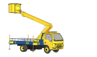 a car with a cradle lift