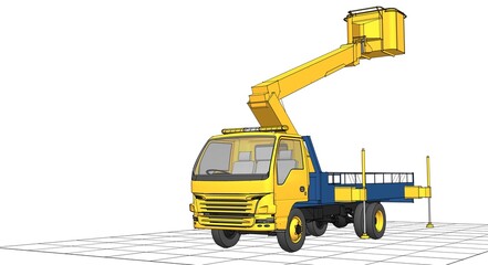 a car with a cradle lift