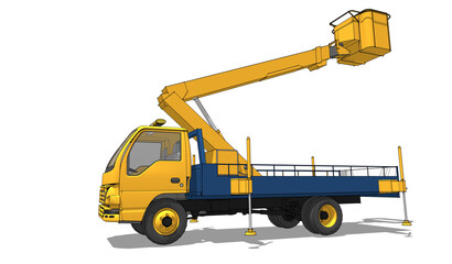 a car with a cradle lift