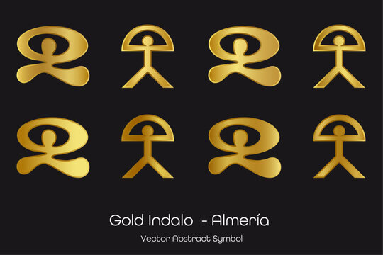 Indalo symbol vector gold