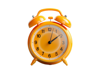 an orange alarm clock