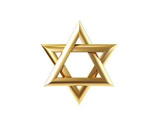 a gold star of david