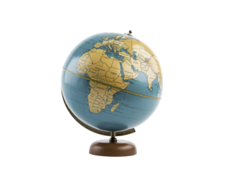 a globe with a map on it