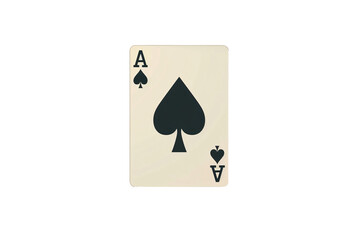 a card with a black ace of spades