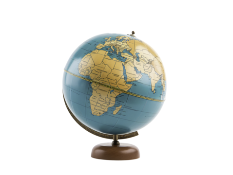 a globe with a map on it